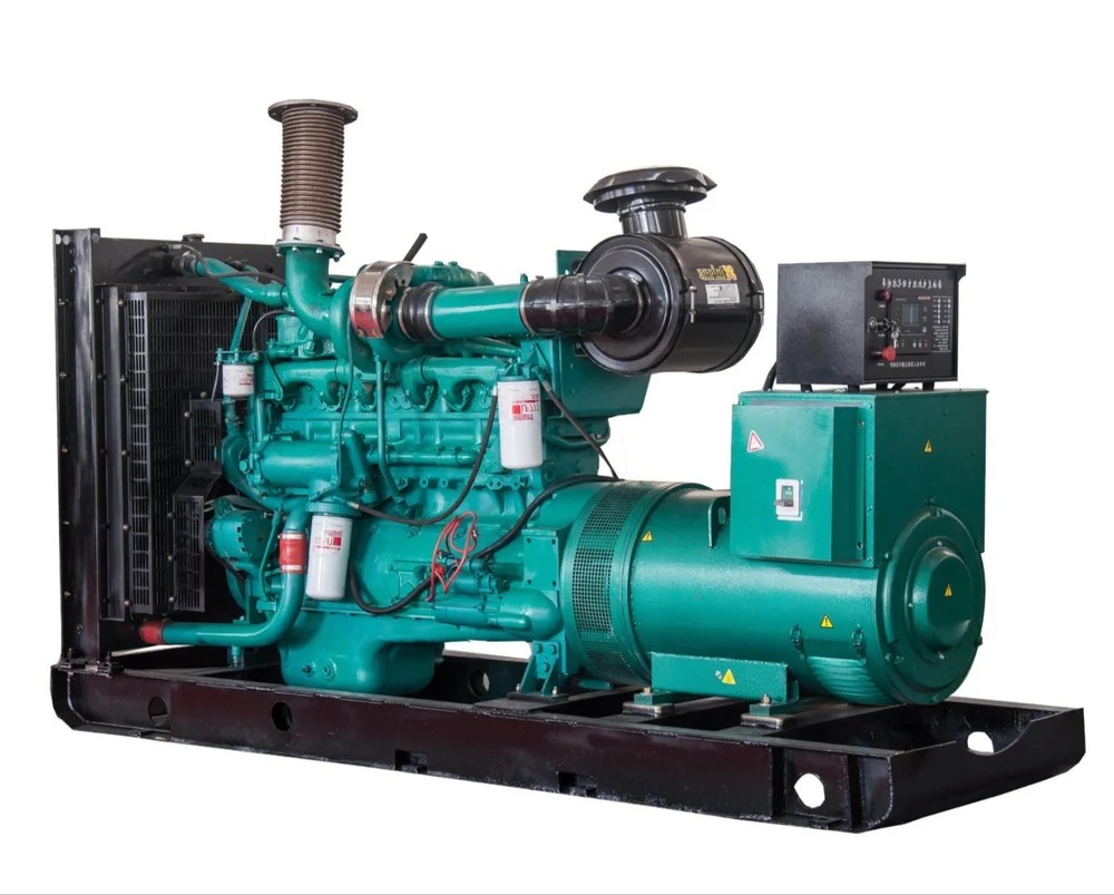 Industrial Generator Powering Manufacturing